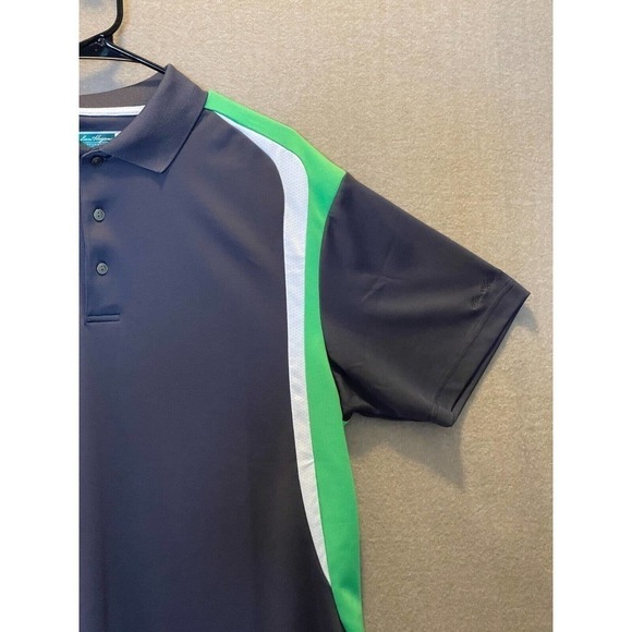 Ben Hogan Polo Men's Large Performance Dark Gray and Green - Picture 4 of 12